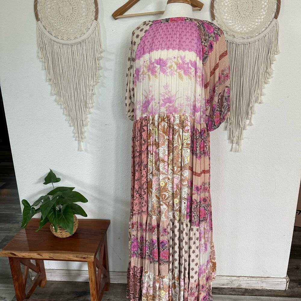 Spell & The Gypsy patchwork Floral Bohemian Maxi Dress large - Picture 6 of 8